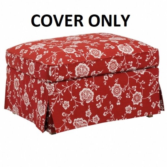 IKEA UPPLAND Cover Ottoman with Storage Virestad Red White Slipcovers - Picture 1 of 5